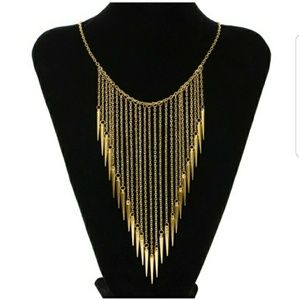 ●Gold Waterfall ' Statement Necklace